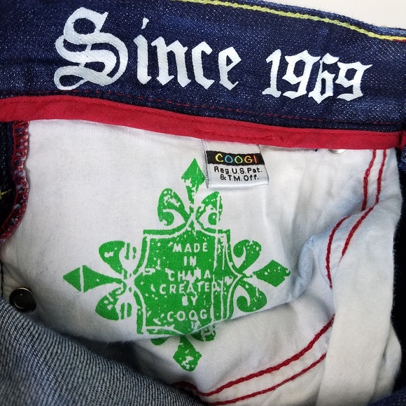 Coogi mixed media sweater embellish jeans 36w - Picture 5 of 7